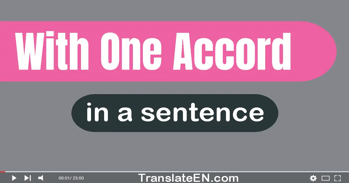 With One Accord in a sentence