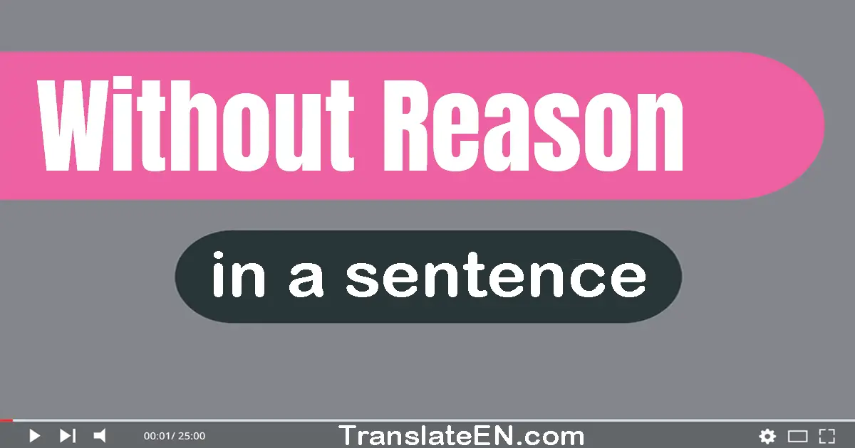 Without Reason in a sentence