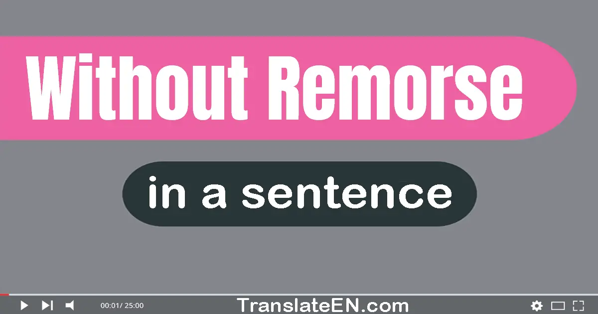 Without Remorse in a sentence