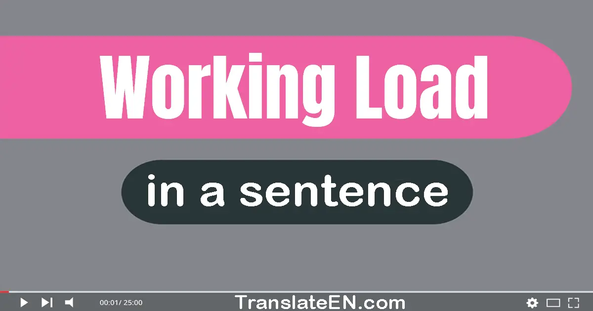 Working Load in a sentence