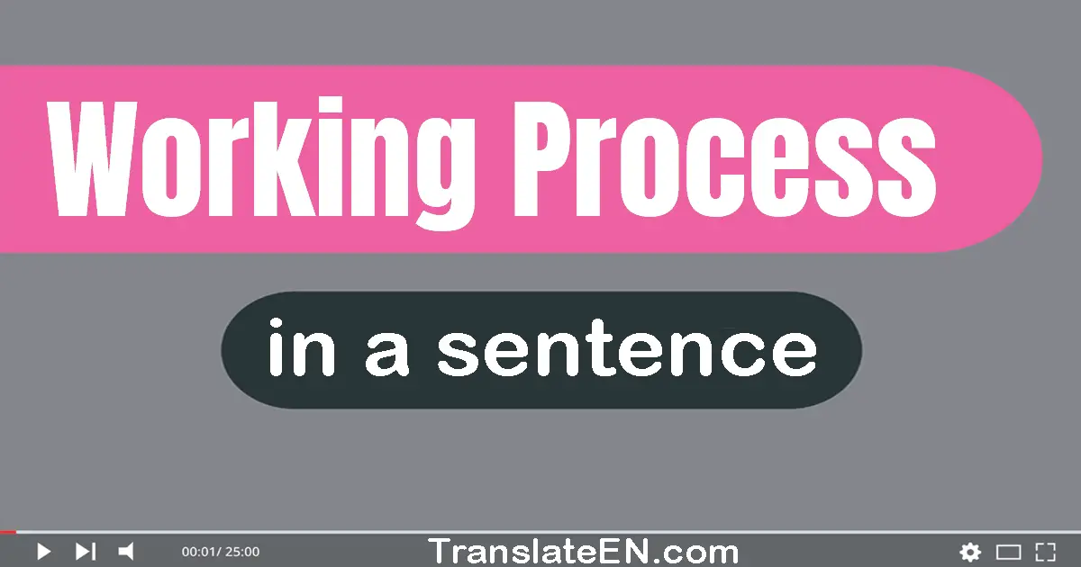 Working Process in a sentence