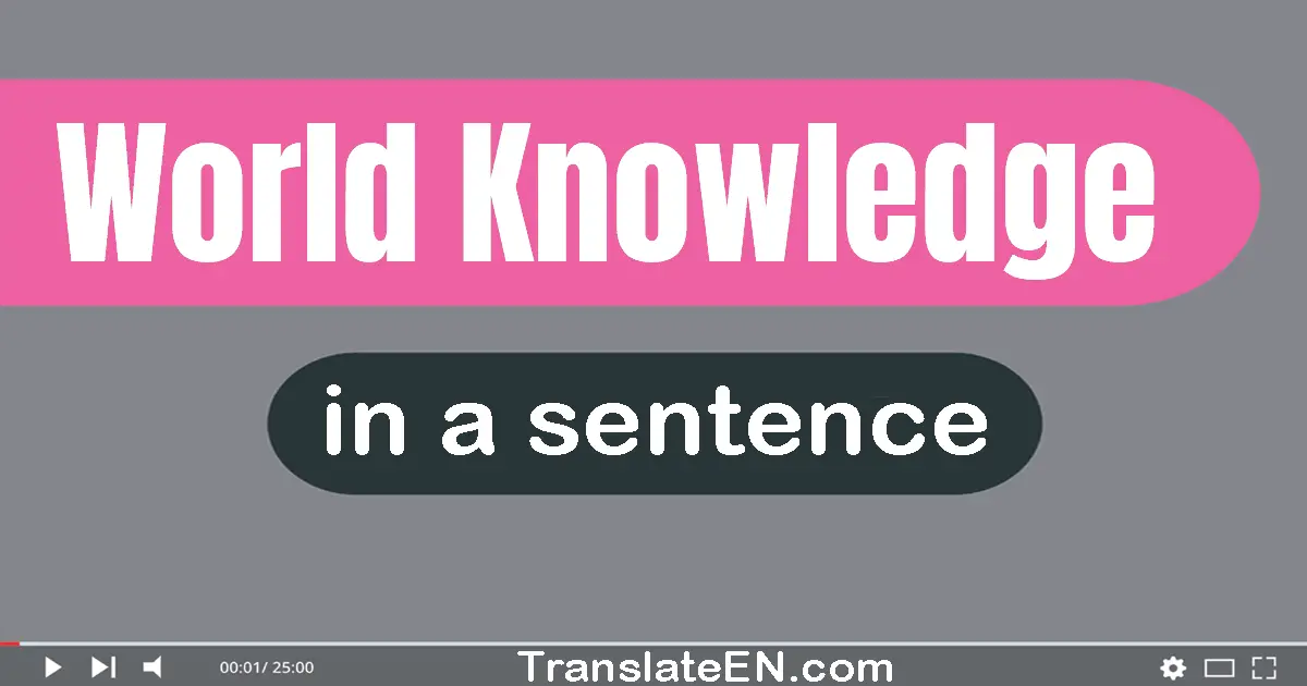 World Knowledge in a sentence