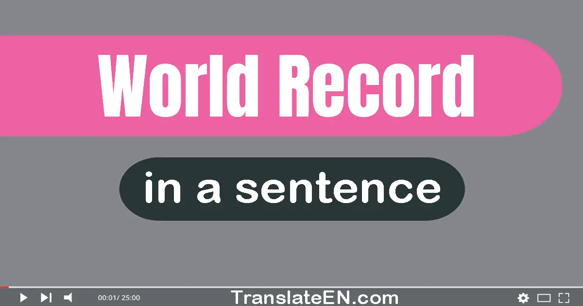 World Record in a sentence