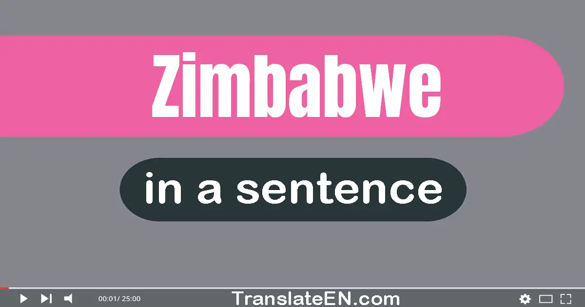 Zimbabwe in a sentence