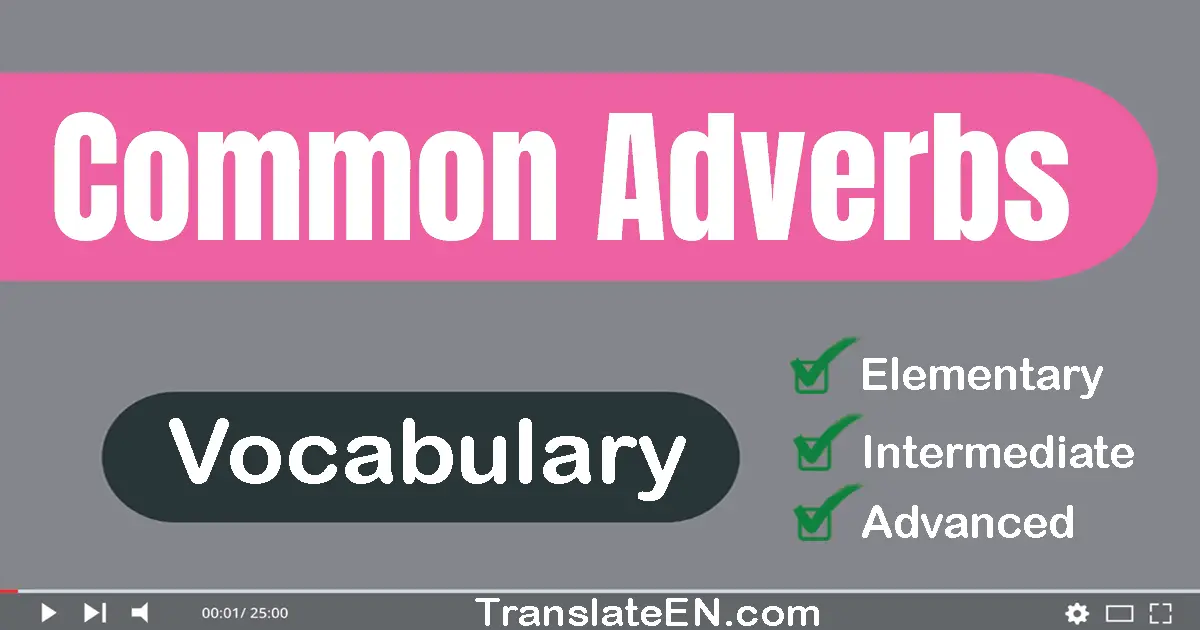 Common Adverbs