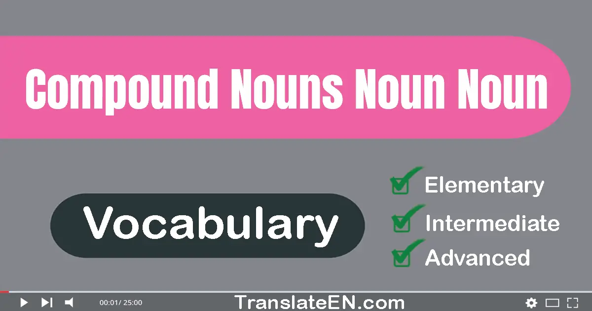 Compound Nouns: Noun + Noun