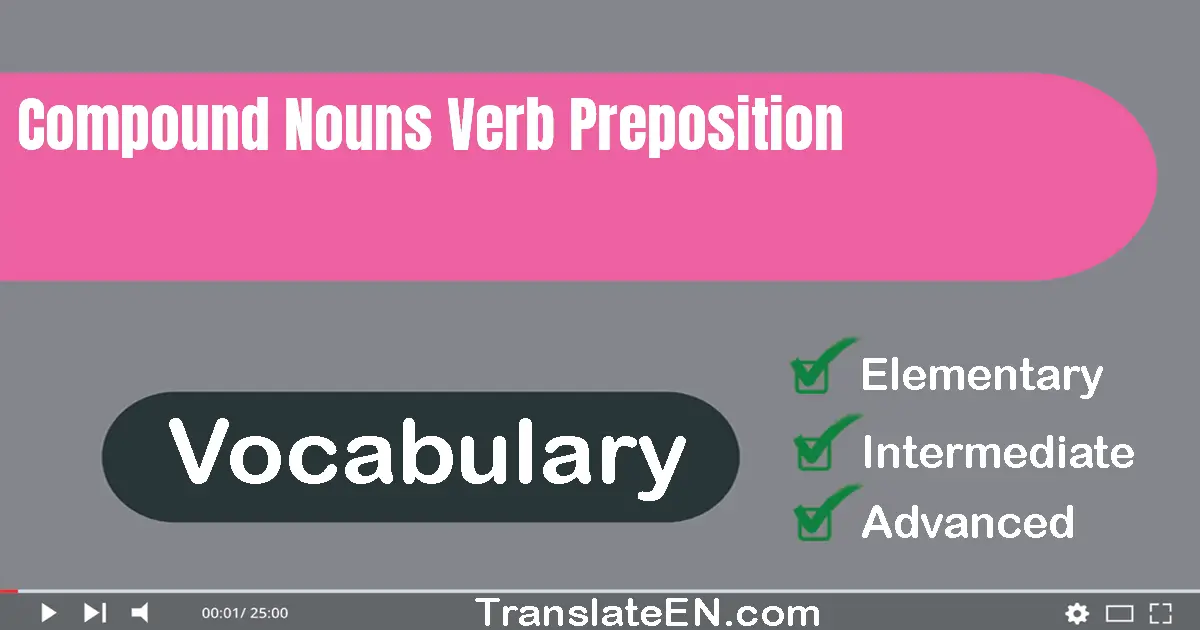 Compound Nouns: Verb + Preposition