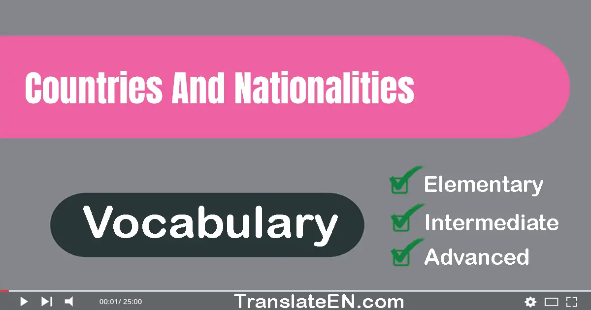 Countries And Nationalities