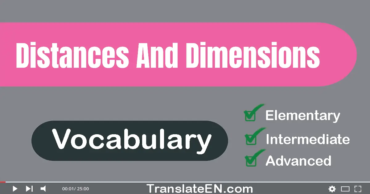 Distances And Dimensions