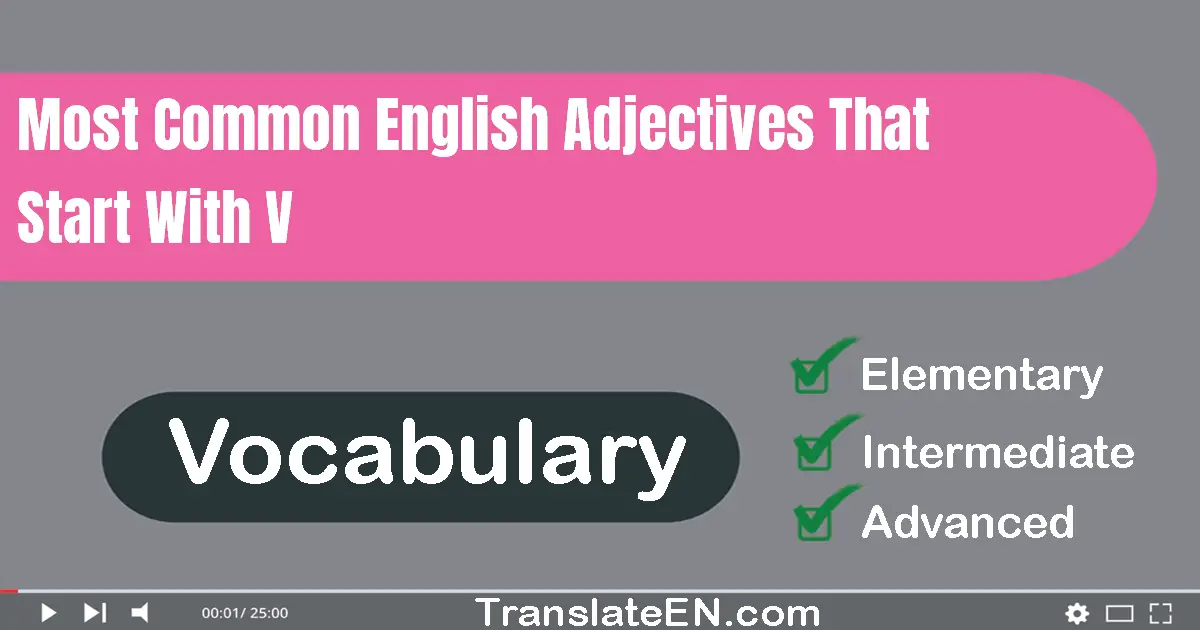 Most Common English Adjectives That Start With 