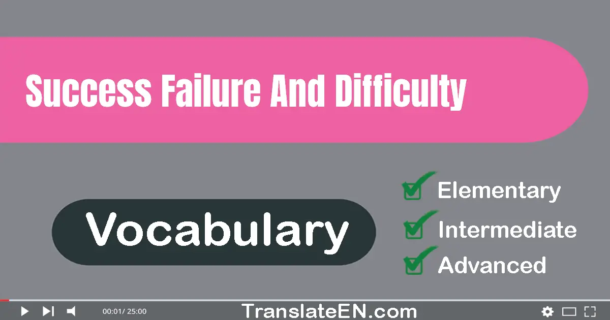 Success, Failure And Difficulty