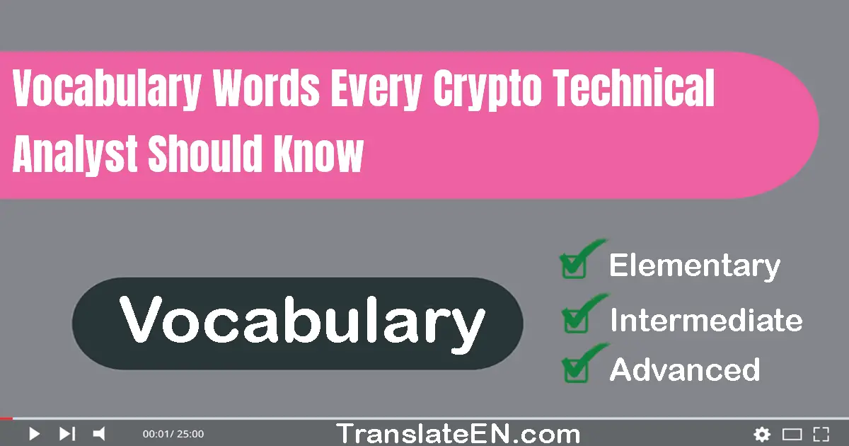 Vocabulary Words Every Crypto Technical Analyst Should Know