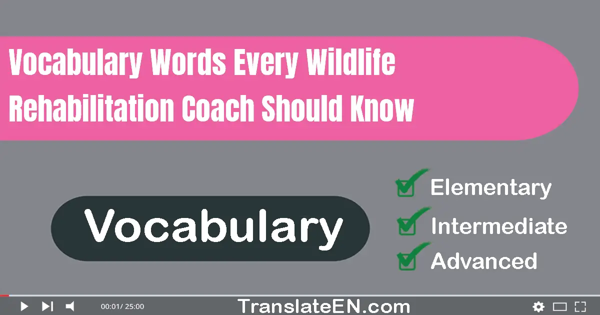 Vocabulary Words Every Wildlife Rehabilitation Coach Should Know